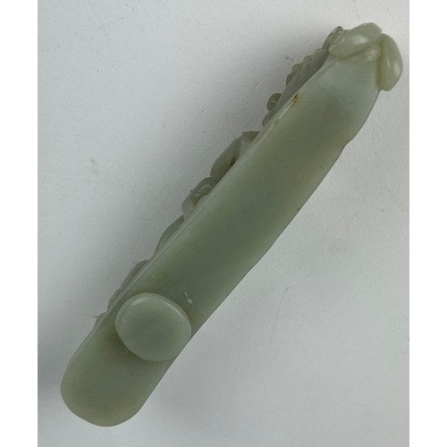 78 - A CHINESE JADE BRUSH DEPICTING A FOUR LEGGED CREATURE, probably 19th Century.

**Please note this lo... 