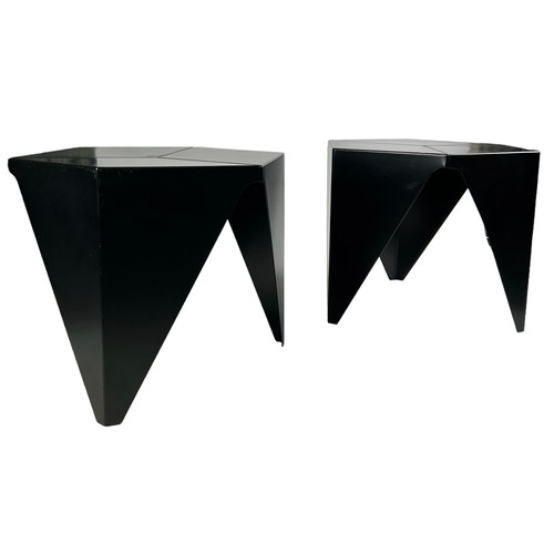 244 - ISAMU NOGUCHI (1904-1988) A PAIR OF VITRA PRISMATIC STEEL TABLES, original designed 1957, 2002 re-ed... 