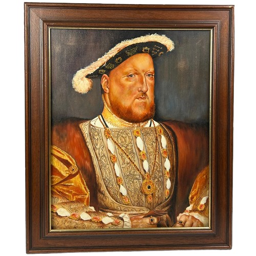 166 - AN OIL ON CANVAS PAINTING OF HENRY THE VIII,

Mounted in a frame

50cm x 40cm