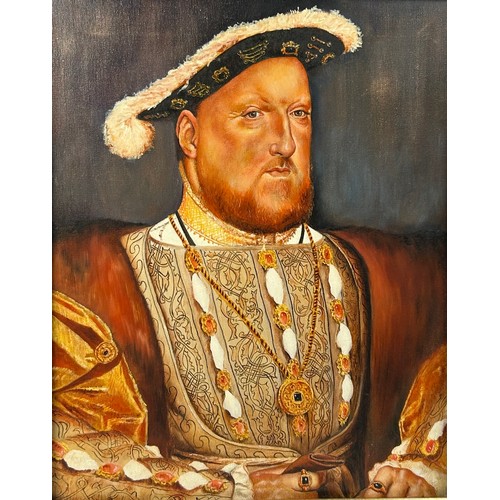 166 - AN OIL ON CANVAS PAINTING OF HENRY THE VIII,

Mounted in a frame

50cm x 40cm