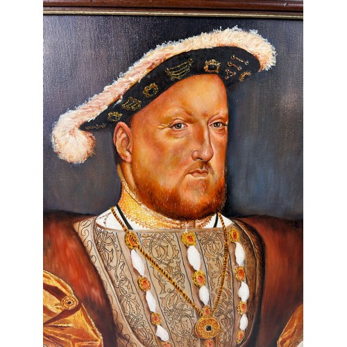 166 - AN OIL ON CANVAS PAINTING OF HENRY THE VIII,

Mounted in a frame

50cm x 40cm