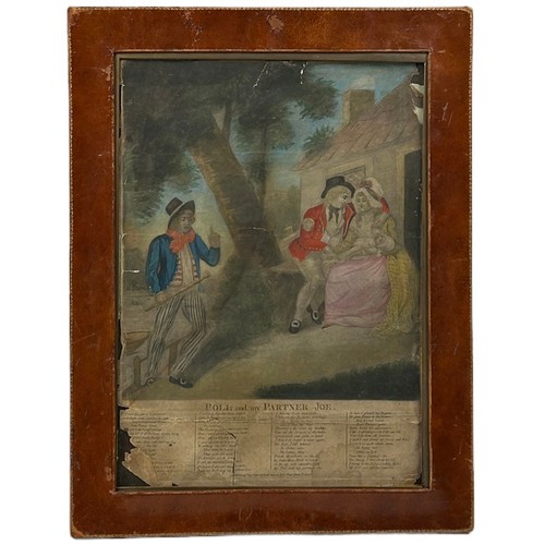 109 - ROBERT SAYER (1725-1794) SATIRICAL PRINT 'POLL AND MY PARTNER JOE', coloured.

A man returning from ... 