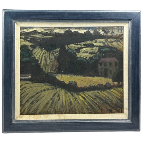 160 - JEFF NUTTALL (BRITISH 1933-2004) 'LANDSCAPE HAY' OIL ON BOARD, 

Jeffrey Addison Nuttall (8 July 193... 