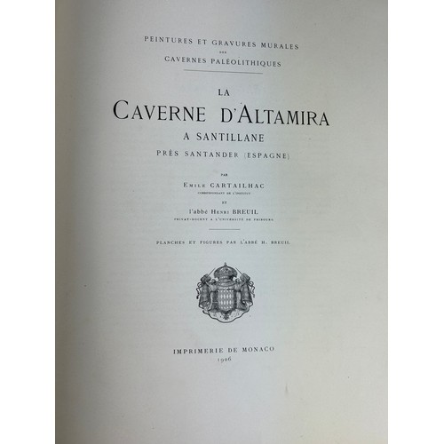 249 - A COLLECTION OF ART BOOKS, including a rare book on cave paintings 'La Caverne D'Altamira' by Emile ... 