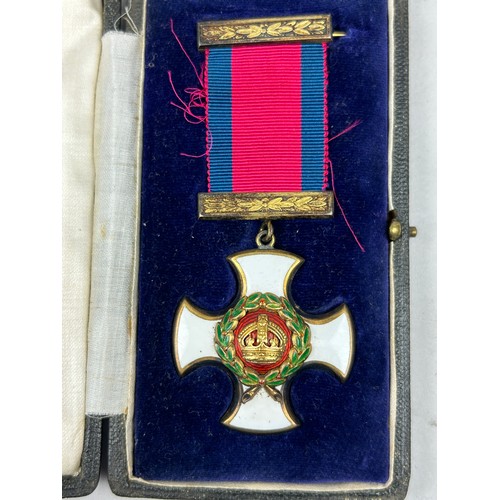 66 - A DISTINGUISHED SERVICE ORDER MEDAL (DSO) IN ORIGINAL GARRARD AND CO CASE, along with a territorial ... 