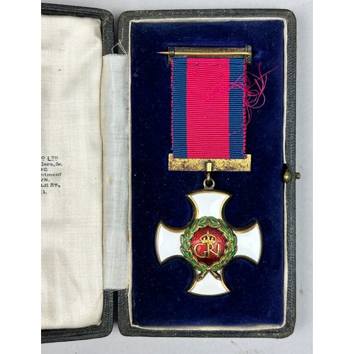 66 - A DISTINGUISHED SERVICE ORDER MEDAL (DSO) IN ORIGINAL GARRARD AND CO CASE, along with a territorial ... 