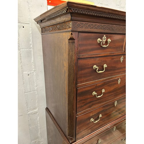 192 - A LARGE GEORGE III CHEST-ON-CHEST, 

185cm x 110cm x 57cm

**Please note this lot will be available ... 