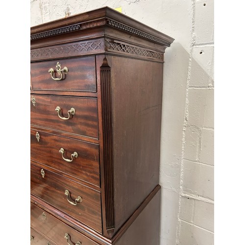 192 - A LARGE GEORGE III CHEST-ON-CHEST, 

185cm x 110cm x 57cm

**Please note this lot will be available ... 