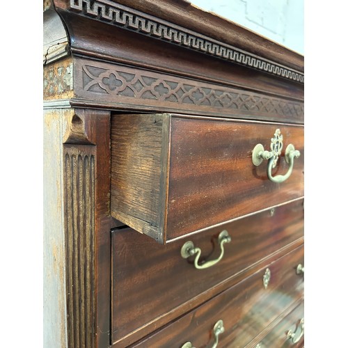 192 - A LARGE GEORGE III CHEST-ON-CHEST, 

185cm x 110cm x 57cm

**Please note this lot will be available ... 