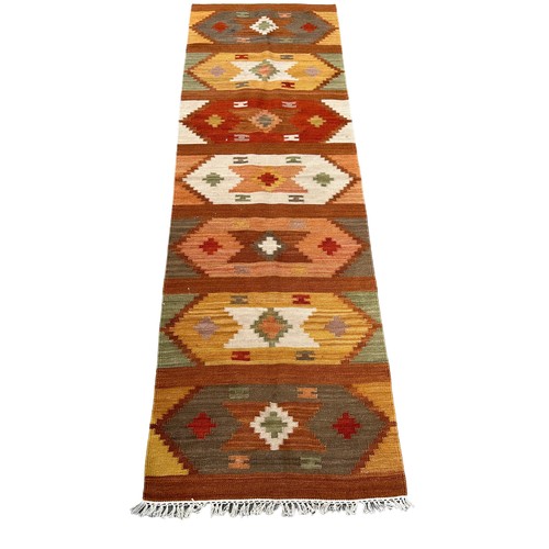 206 - A COLLECTION OF THREE KILIM RUGS (3)