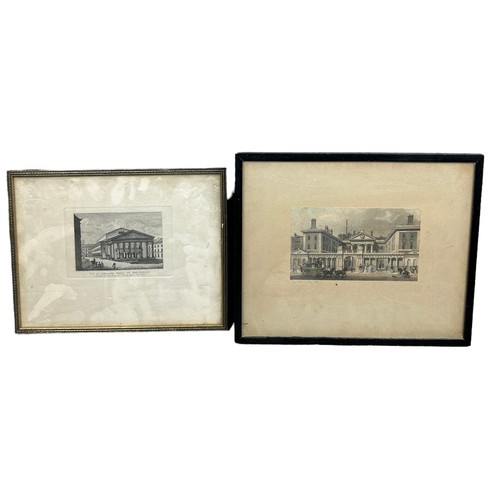 100 - TWO CLASSICAL ETCHINGS 'VUE DU THEATRE ROYAL DE BRUXELLES, and another similar (2)

**Please note th... 