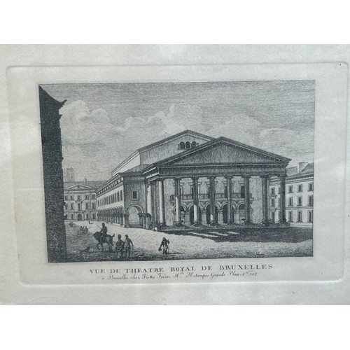 100 - TWO CLASSICAL ETCHINGS 'VUE DU THEATRE ROYAL DE BRUXELLES, and another similar (2)

**Please note th... 