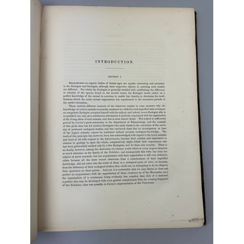 14 - HERMANN BURMEISTER (1807-1892) 'THE ORGANISATION OF TRILOBITES', 

Six large lithographic plates. Ed... 