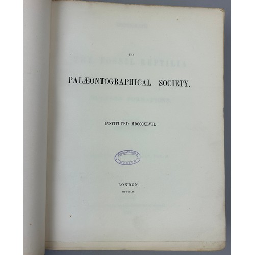 9 - RICHARD OWEN (1804-1892) MONOGRAPH OF THE WEALDEN AND PURBECK FORMATIONS, 

Modern binding. 82 Litho... 