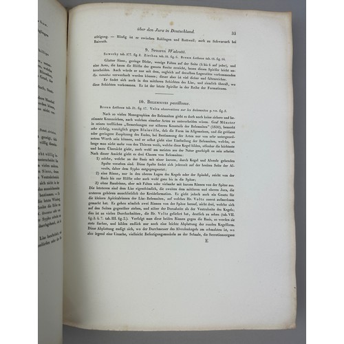 7 - CHRISTIAN LEOPOLD VON BUCH 'UBER DEAR JURA IN DEUTSCHLAND' 1839, 

87 pages, three plates (two fold ... 