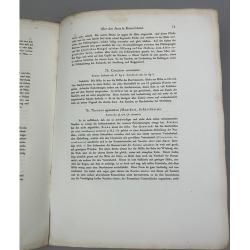 7 - CHRISTIAN LEOPOLD VON BUCH 'UBER DEAR JURA IN DEUTSCHLAND' 1839, 

87 pages, three plates (two fold ... 