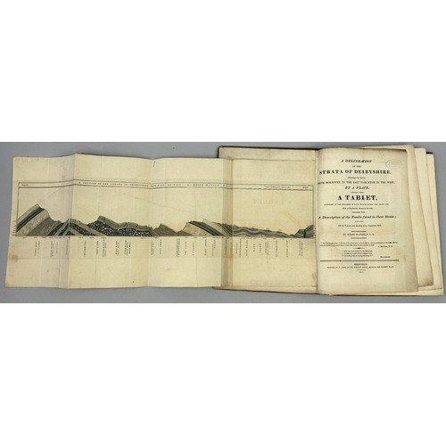 8 - WHITE WATSON (1760-1835) 'A DELINEATION OF THE STRATA OF DERBYSHIRE', 

Large fold out plate of stra... 