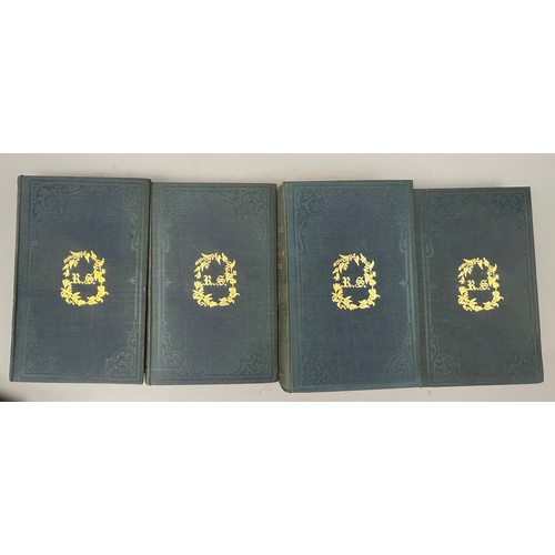 15 - JAMES SCOTT BOWERBANK (1797-1877) 'A MONOGRAPH OF THE BRITISH SPONGIADAE', 

Four volumes, cloth bou... 