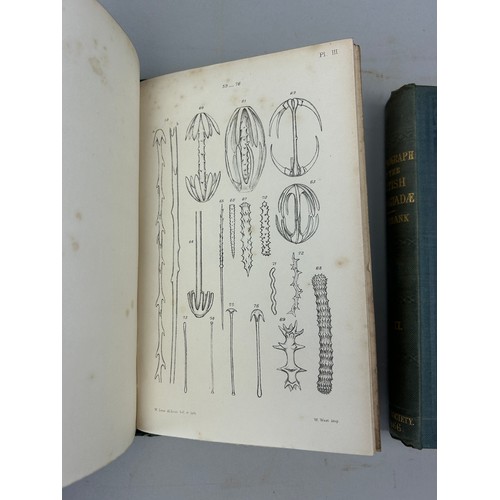 15 - JAMES SCOTT BOWERBANK (1797-1877) 'A MONOGRAPH OF THE BRITISH SPONGIADAE', 

Four volumes, cloth bou... 