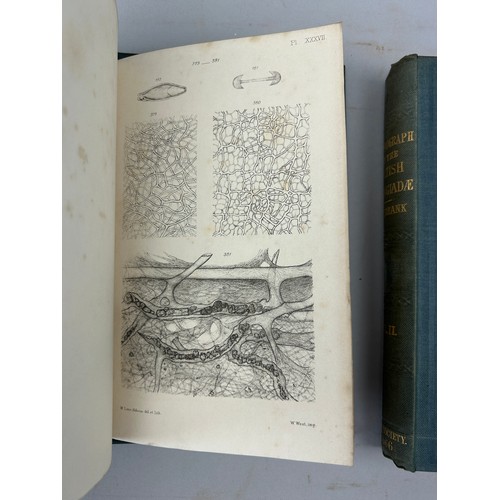 15 - JAMES SCOTT BOWERBANK (1797-1877) 'A MONOGRAPH OF THE BRITISH SPONGIADAE', 

Four volumes, cloth bou... 