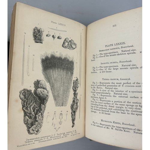 15 - JAMES SCOTT BOWERBANK (1797-1877) 'A MONOGRAPH OF THE BRITISH SPONGIADAE', 

Four volumes, cloth bou... 