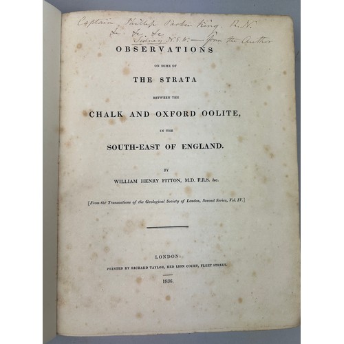 10 - WILLIAM HENRY FITTON (1780-1861) 'OBSERVATIONS ON SOME OF THE STRATA BETWEEN THE CHALK AND OXFORD OO... 