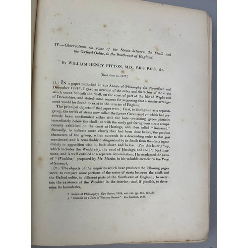 10 - WILLIAM HENRY FITTON (1780-1861) 'OBSERVATIONS ON SOME OF THE STRATA BETWEEN THE CHALK AND OXFORD OO... 