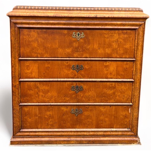 186 - AN EARLY 19TH CENTURY BIEDERMEIER BUREAU POSSIBLY SWEDISH, 

The first drawer opening to reveal a hi... 