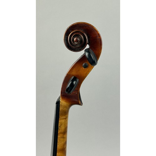 53 - A VIOLIN AFTER MAGGINI BY HAWKES AND SON CIRCA 1920,
 
Labelled: Hawkes and Son, Maggini Violin, Haw... 