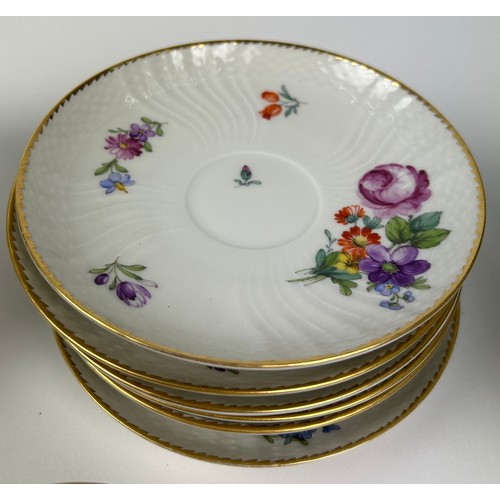 233 - A ROYAL COPENHAGEN PART TEA SERVICE, consisting of 12 cups, 12 saucers and 12 side plates (36)