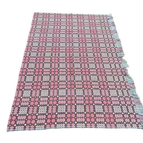 207 - A LARGE VINTAGE WELSH THROW

225cm x 160cm