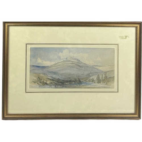 127 - JOHN HARPER WATERCOLOUR ON PAPER OF A MOUNTAIN NEAR FLORENCE, 

Inscribed by the artist at dated 184... 