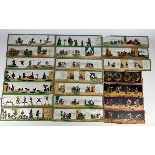 247 - A COLLECTION OF GLASS STEREOSCOPES WITH PAINTED SCENES

**Please note this lot will be available for... 