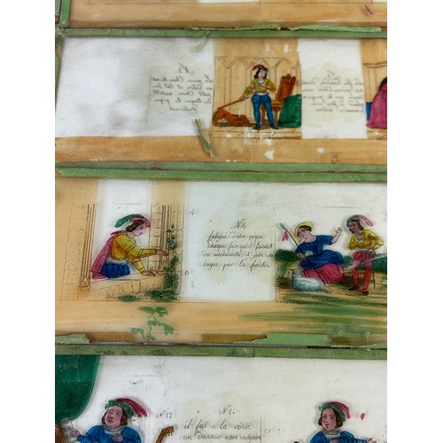 247 - A COLLECTION OF GLASS STEREOSCOPES WITH PAINTED SCENES

**Please note this lot will be available for... 