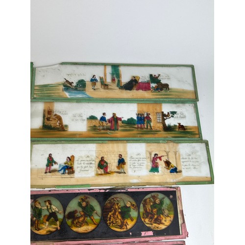 247 - A COLLECTION OF GLASS STEREOSCOPES WITH PAINTED SCENES

**Please note this lot will be available for... 