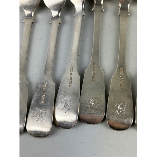 70 - A SET OF TWELVE SILVER FORKS,

Weight 750gms