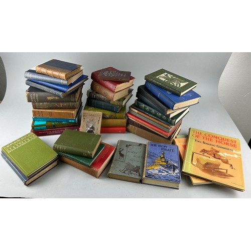 490 - A COLLECTION OF ANTIQUE BOOKS TO INCLUDE TOPICS SUCH AS MILITARY, ART, NATURE AND MORE (Qty)