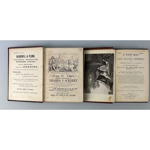 483 - HENRY WILLIAM TAUNT (1842-1922) TWO BOOKS 'TAUNTS ILLUSTRATED MAP OF THE THAMES' AND 'GORING STREATL... 