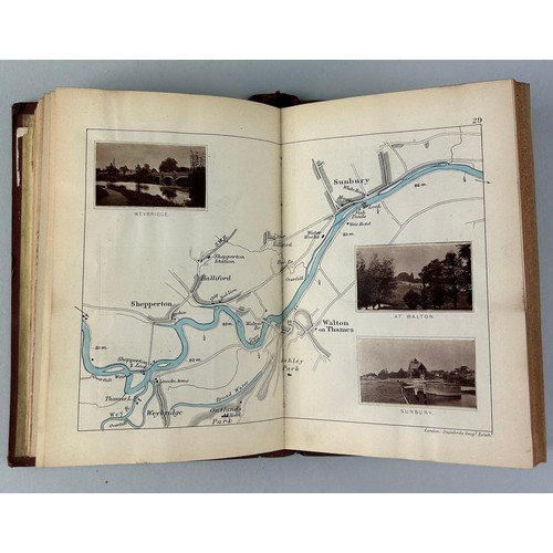 483 - HENRY WILLIAM TAUNT (1842-1922) TWO BOOKS 'TAUNTS ILLUSTRATED MAP OF THE THAMES' AND 'GORING STREATL... 