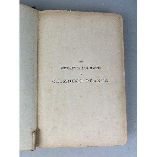 484 - CHARLES DARWIN (1809-1882) THE MOVEMENTS AND HABITS OF CLIMBING PLANTS, 

Second edition, revised. P... 