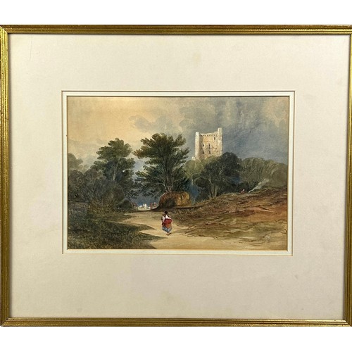 291 - A WATERCOLOUR PAINTING ON PAPER, 

English school circa 1840 depicting a mother and her children in ... 