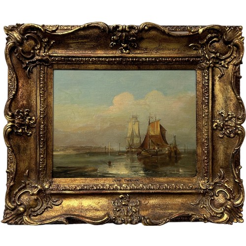 279 - ATTRIBUTED TO JOHN WILSON EWBANK RA (1799-1847) 

An oil on canvas marine painting depicting ships a... 