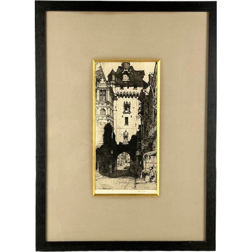 272 - DAVID YOUNG CAMERON (1865-1945)

Drypoint on paper ‘Clocktower Arch’, signed in pencil

25cm x 12.5c... 