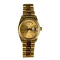 A GENTLEMAN'S 18CT GOLD ROLEX OYSTER PERPETUAL DAY-DATE WRISTWATCH, in working order.

Insurance val... 