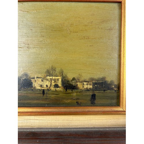 281 - WIMBLEDON INTEREST: EDWARD DAWSON (1941-91) OIL PAINTING ON CANVAS OF WIMBLEDON COMMON,

From the Fu... 