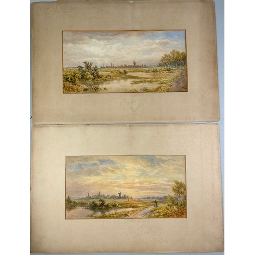 297 - WIMBLEDON INTEREST: CHARLES PYNE (1841-1920) A PAIR OF WATERCOLOURS OF WIMBLEDON COMMON (2)

Largest... 