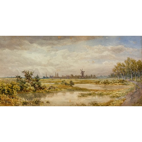 297 - WIMBLEDON INTEREST: CHARLES PYNE (1841-1920) A PAIR OF WATERCOLOURS OF WIMBLEDON COMMON (2)

Largest... 