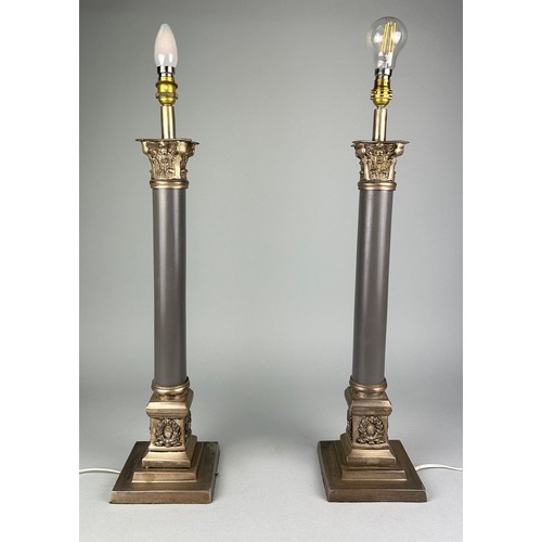 510 - A PAIR OF CORINTHIAN COLUMN LAMPS (2)