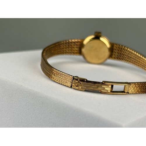 16 - AN OMEGA GENEVE 14CT GOLD LADIES WRISTWATCH

Weight: 24.7gms