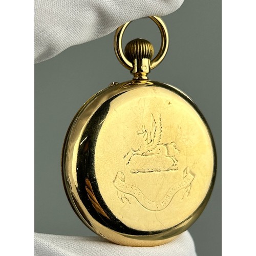 18 - AN 18CT GOLD POCKET WATCH MOVEMENT BY PENLINGTON AND BATTY OF LIVERPOOL, 

Weight 109gms 

Marked wi... 